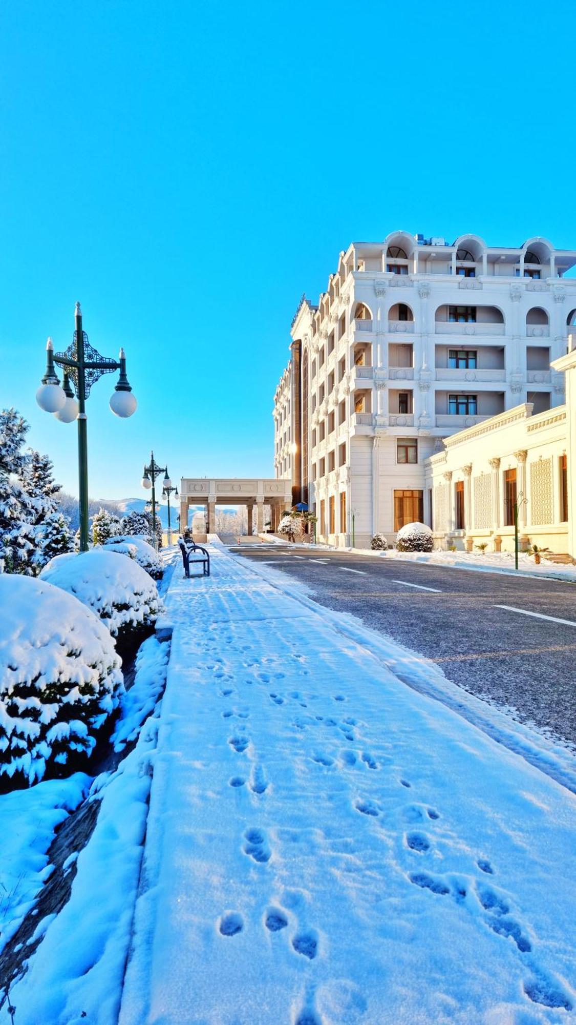 Ayan Palace Hotel Tovuz Buitenkant foto