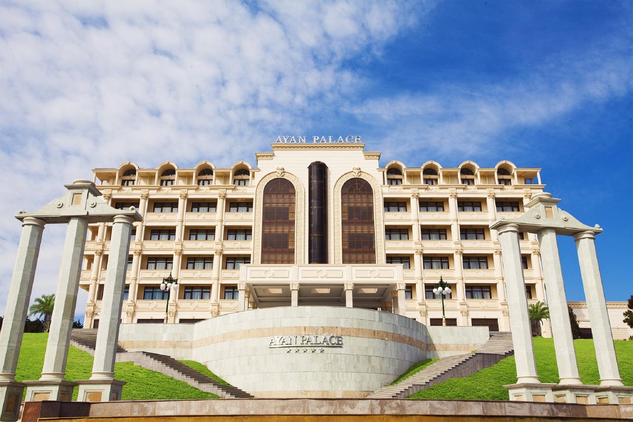 Ayan Palace Hotel Tovuz Buitenkant foto